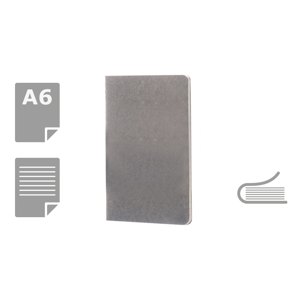 MOLESKINE Cahier Journal ca. A6 in Grau