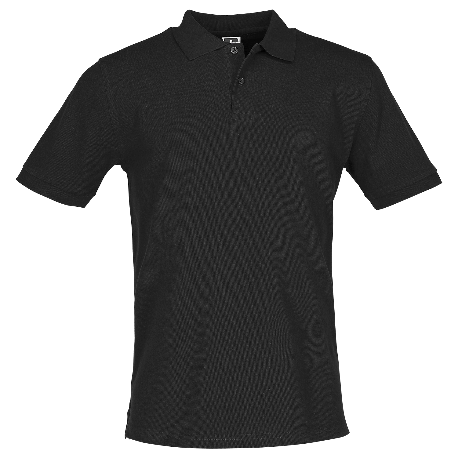 Russell Classic Baumwoll-Polo in Schwarz