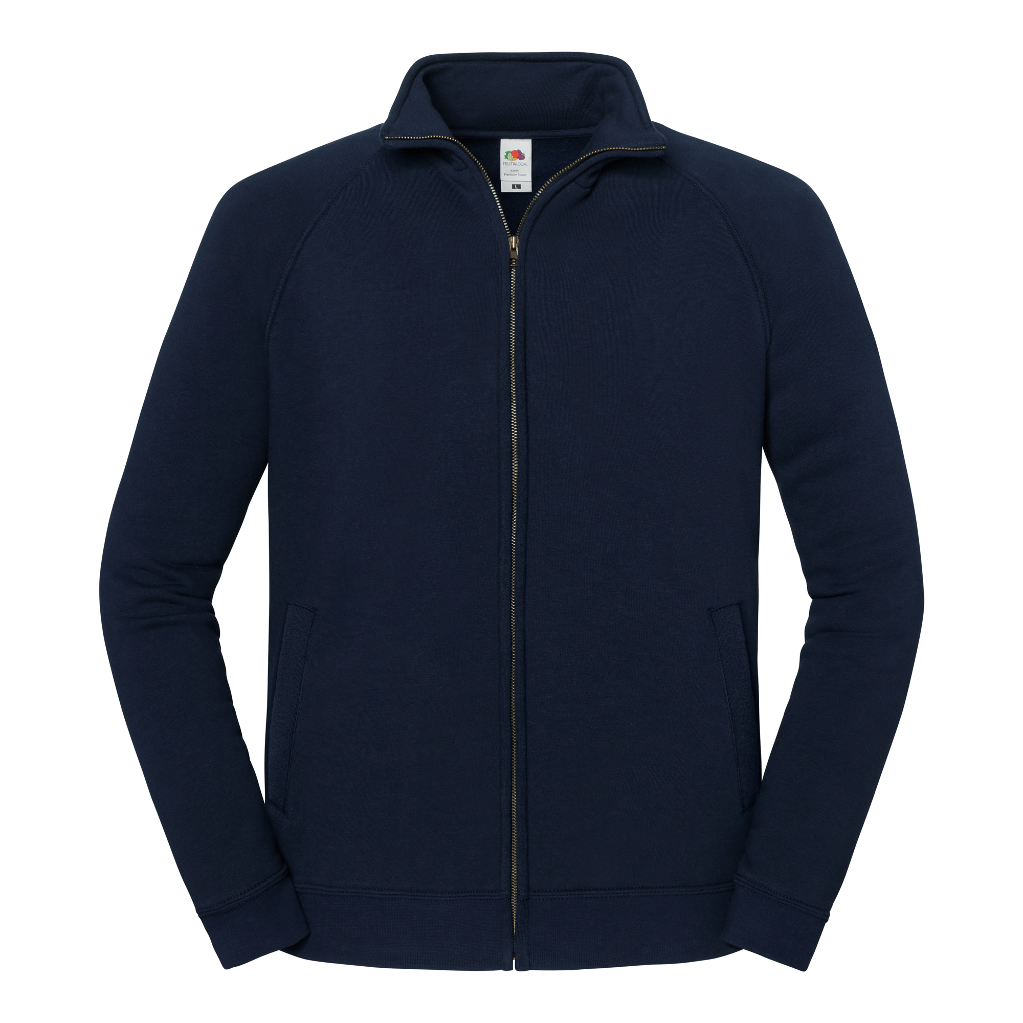 Fruit of the Loom Iconic Premium Sweatjacke in Deep Navy