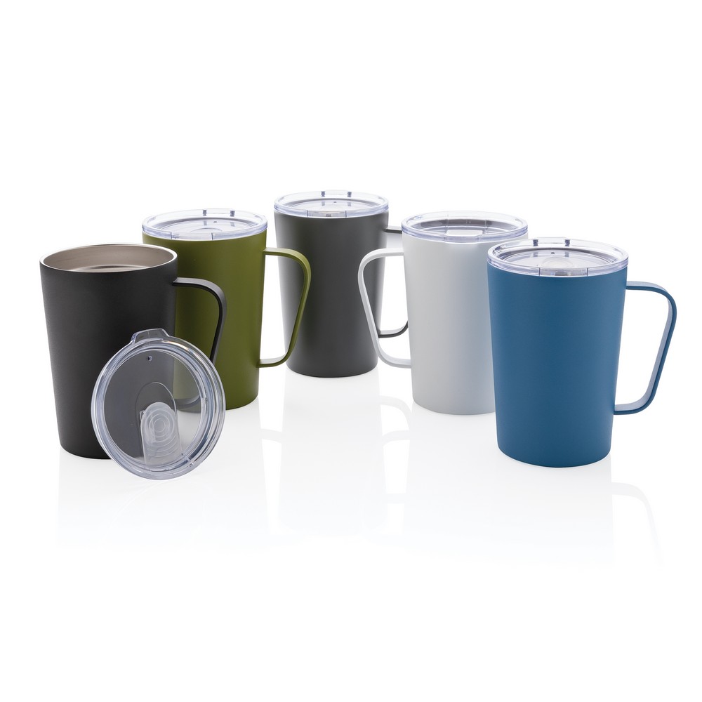 420 ml recycelter Edelstahl-Thermobecher in Blau, Ansicht 9