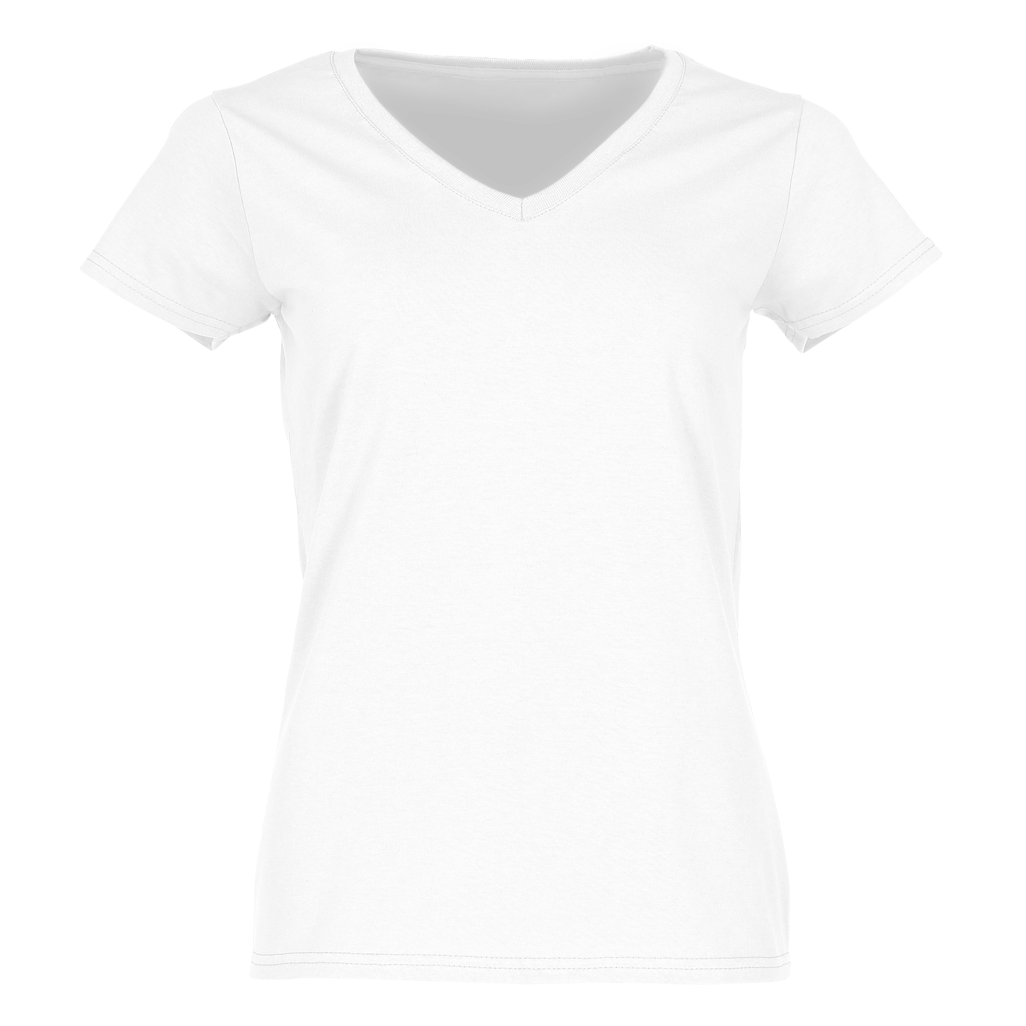 Fruit of the Loom Damen Valueweight V-Neck T-Shirt in Weiß
