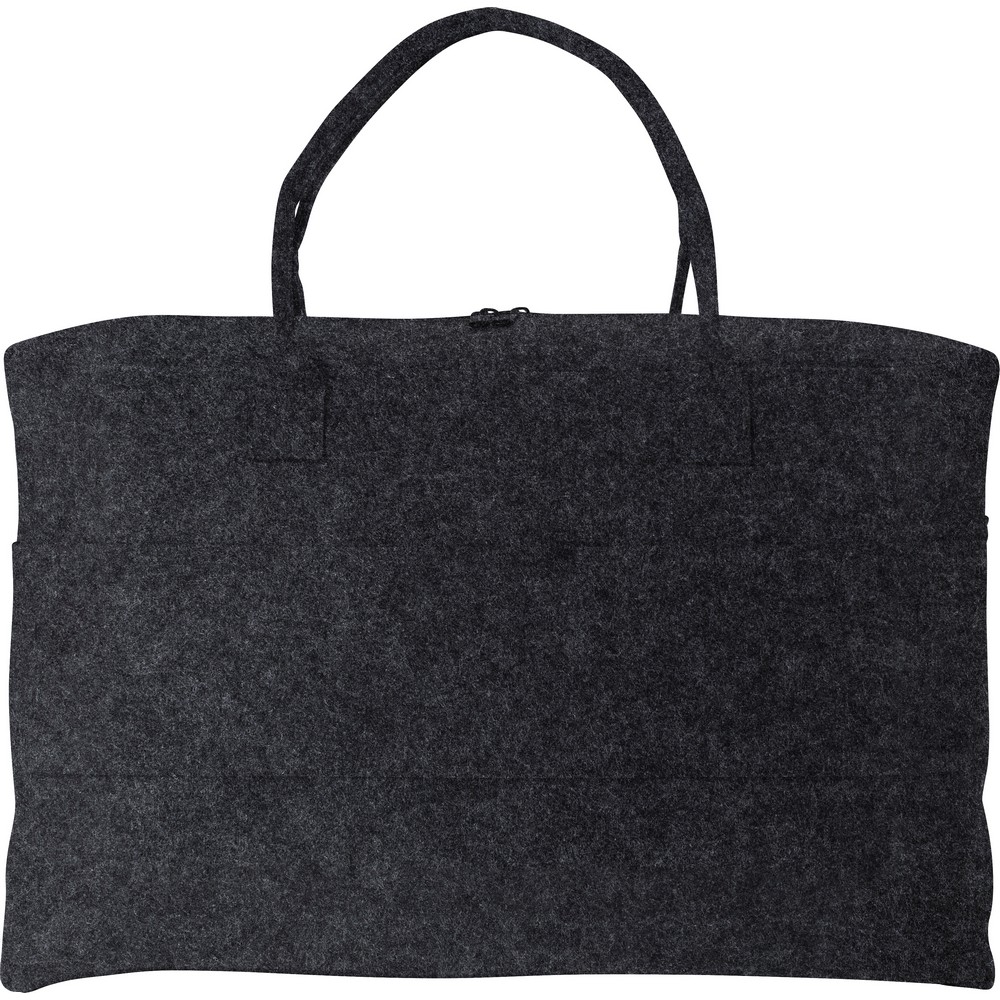 RPET-Reisetasche, Sporttasche aus Filz in Graphit, Ansicht 2