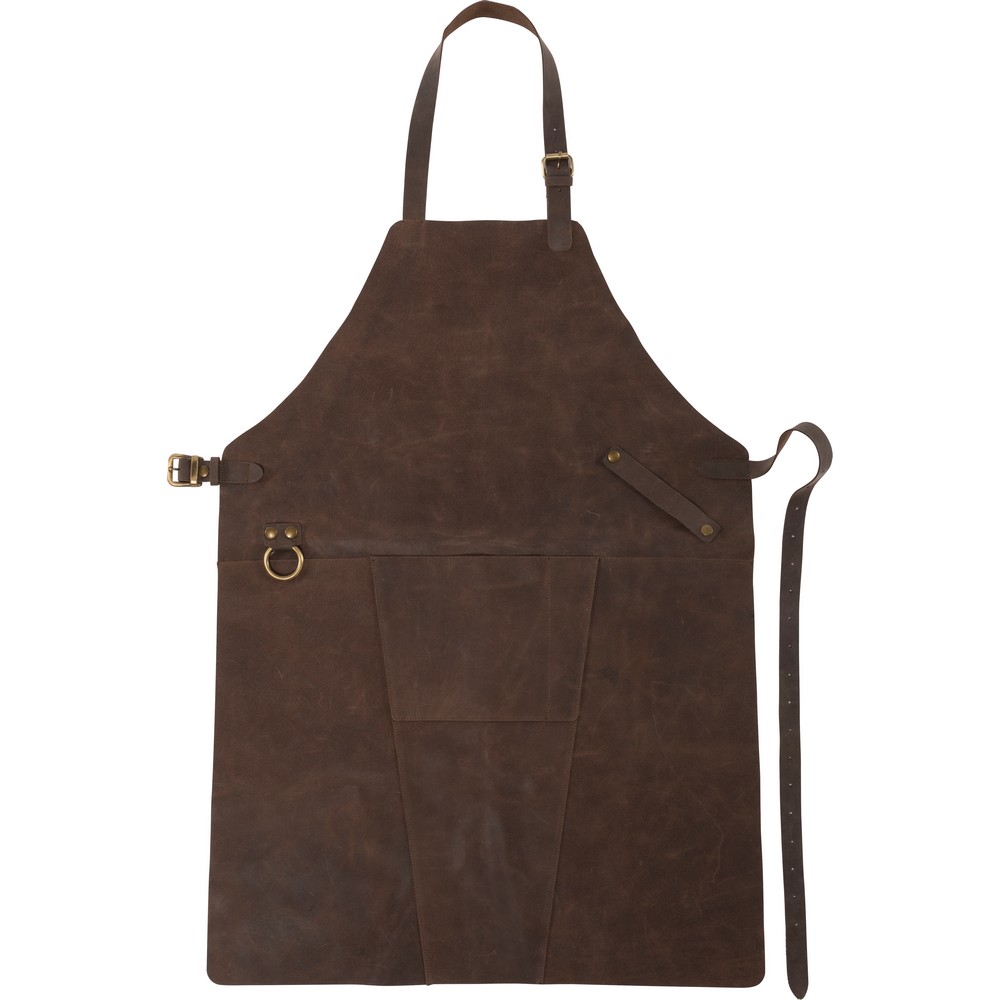 Leder-Schürze in Braun