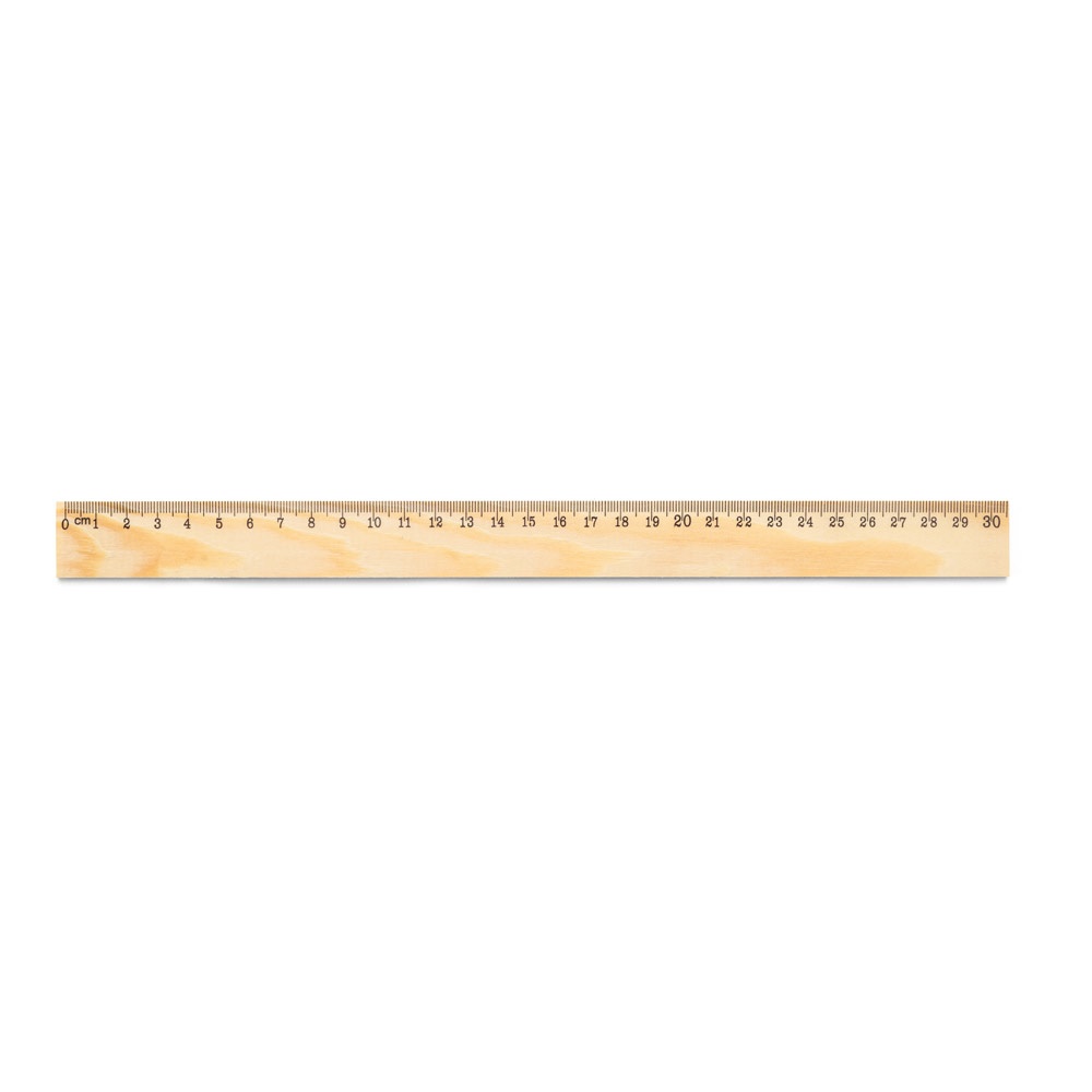 Lineal aus Kiefernholz mit 30 cm Skala | Wesley 30 – Naturhell