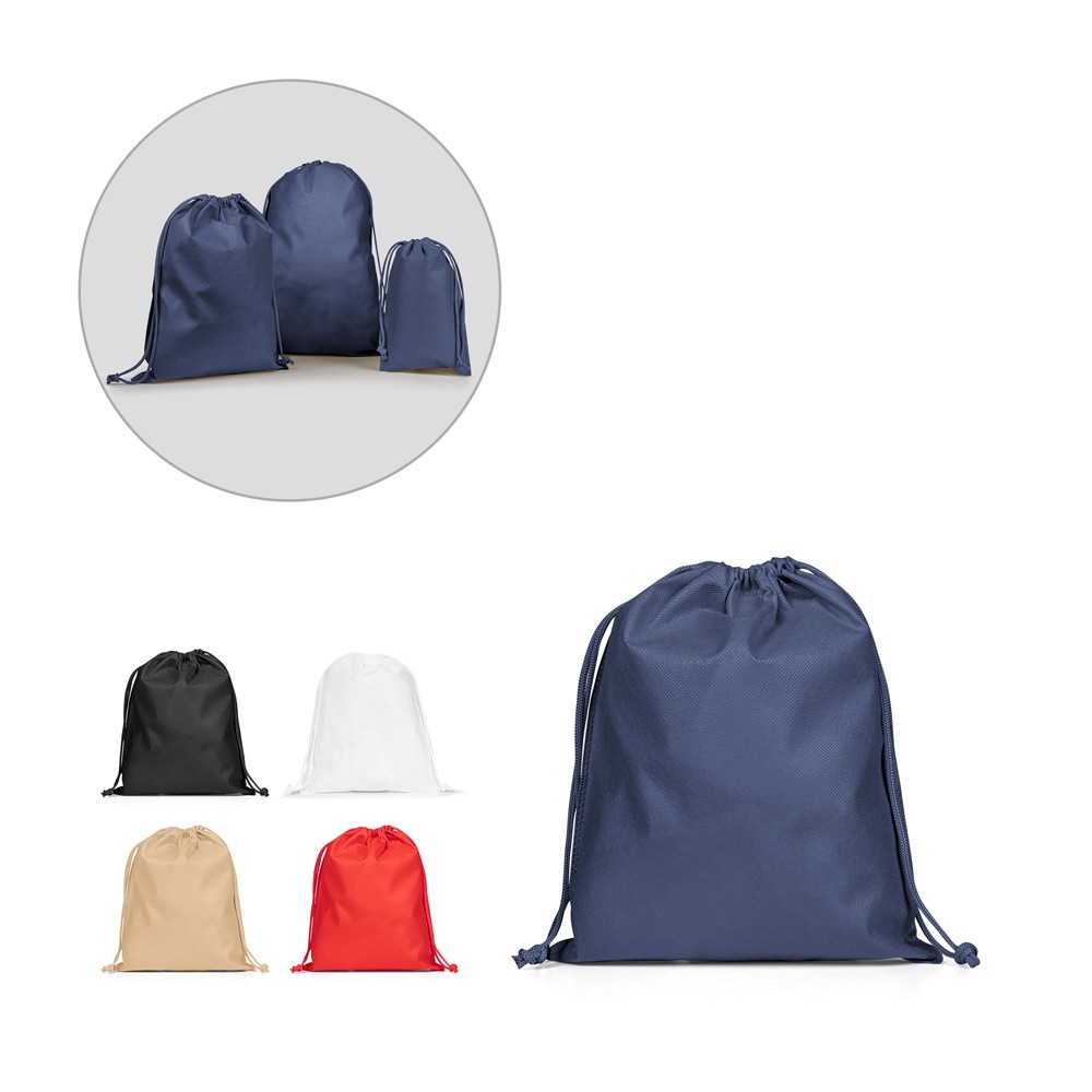Mittelgroße Geschenktüte aus Vliesstoff (60 g/m²) | Gift Bag M – Schwarz, Ansicht 3