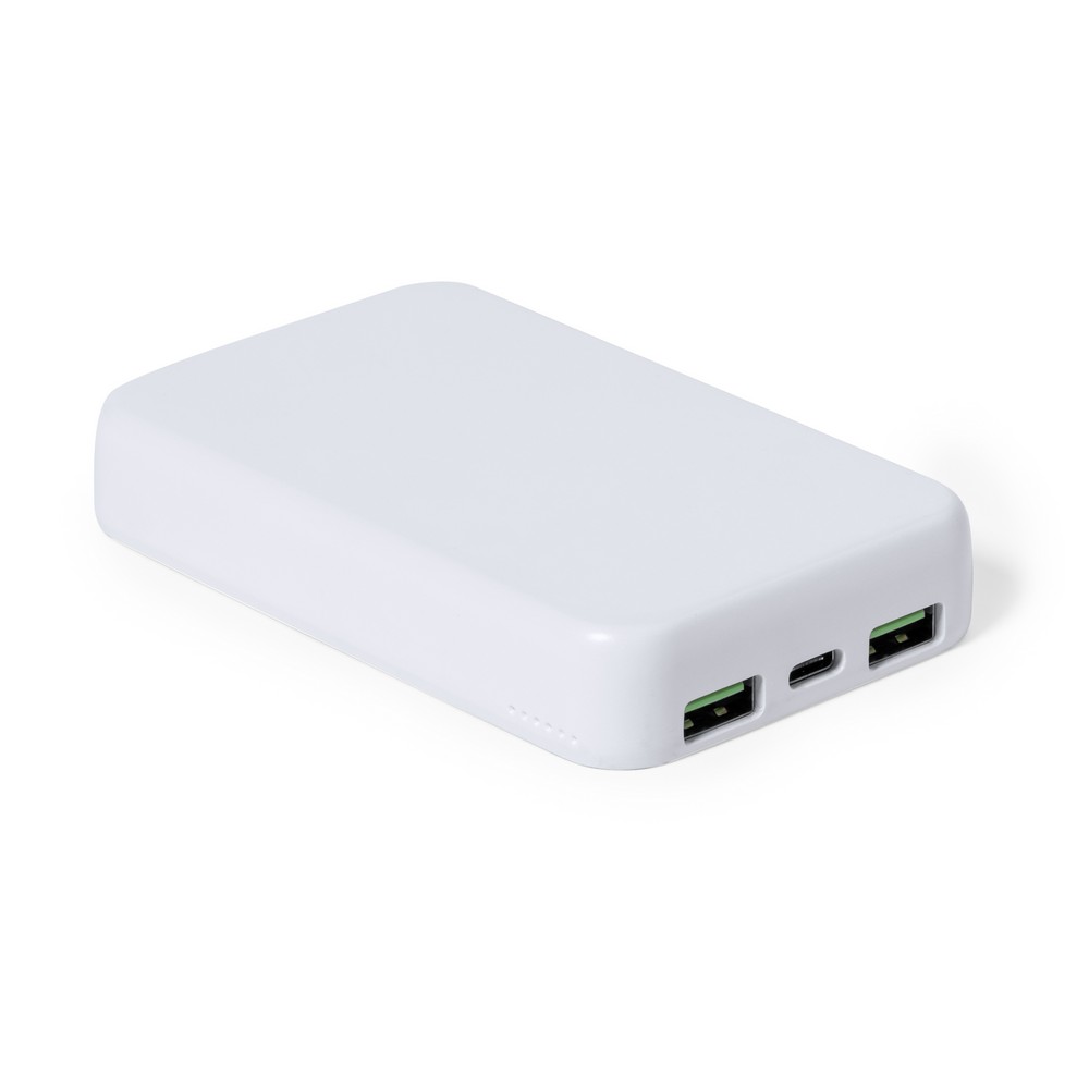 Magnetische kabellose Powerbank 5000 mAh, kabelloses Ladegerät 15W in Weiß, Ansicht 5