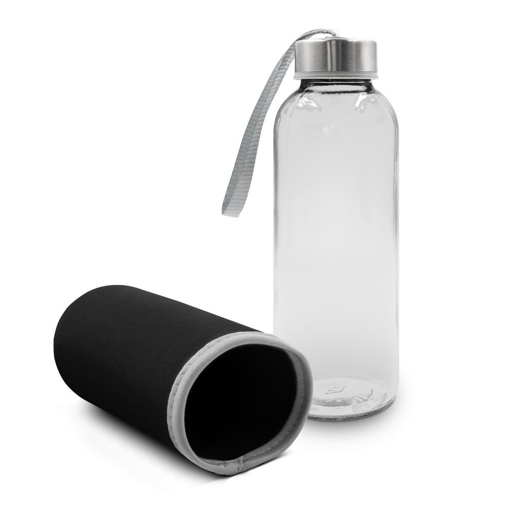 Glasflasche 420 ml | Bob in Schwarz, Ansicht 2
