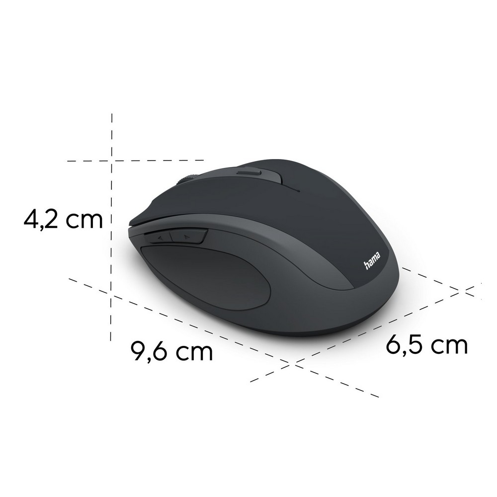 Kabellose Computermaus Hama WM-400 in Schwarz, Ansicht 3