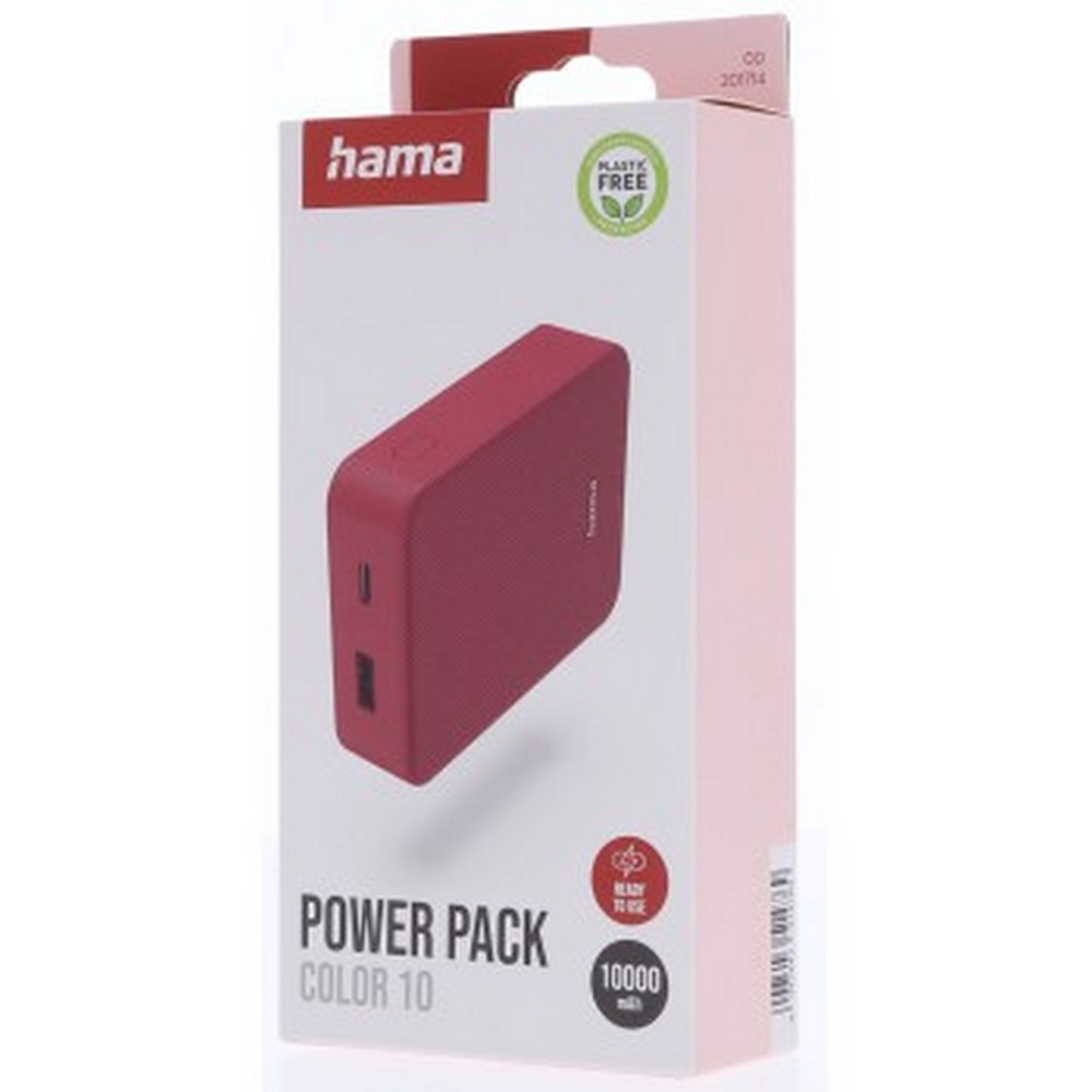 Powerbank 10000 mAh Hama Power Pack in Rot, Ansicht 11