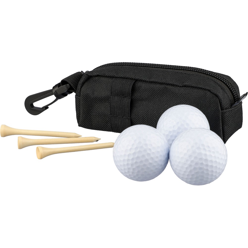 Golfball-Set in Schwarz, Ansicht 2