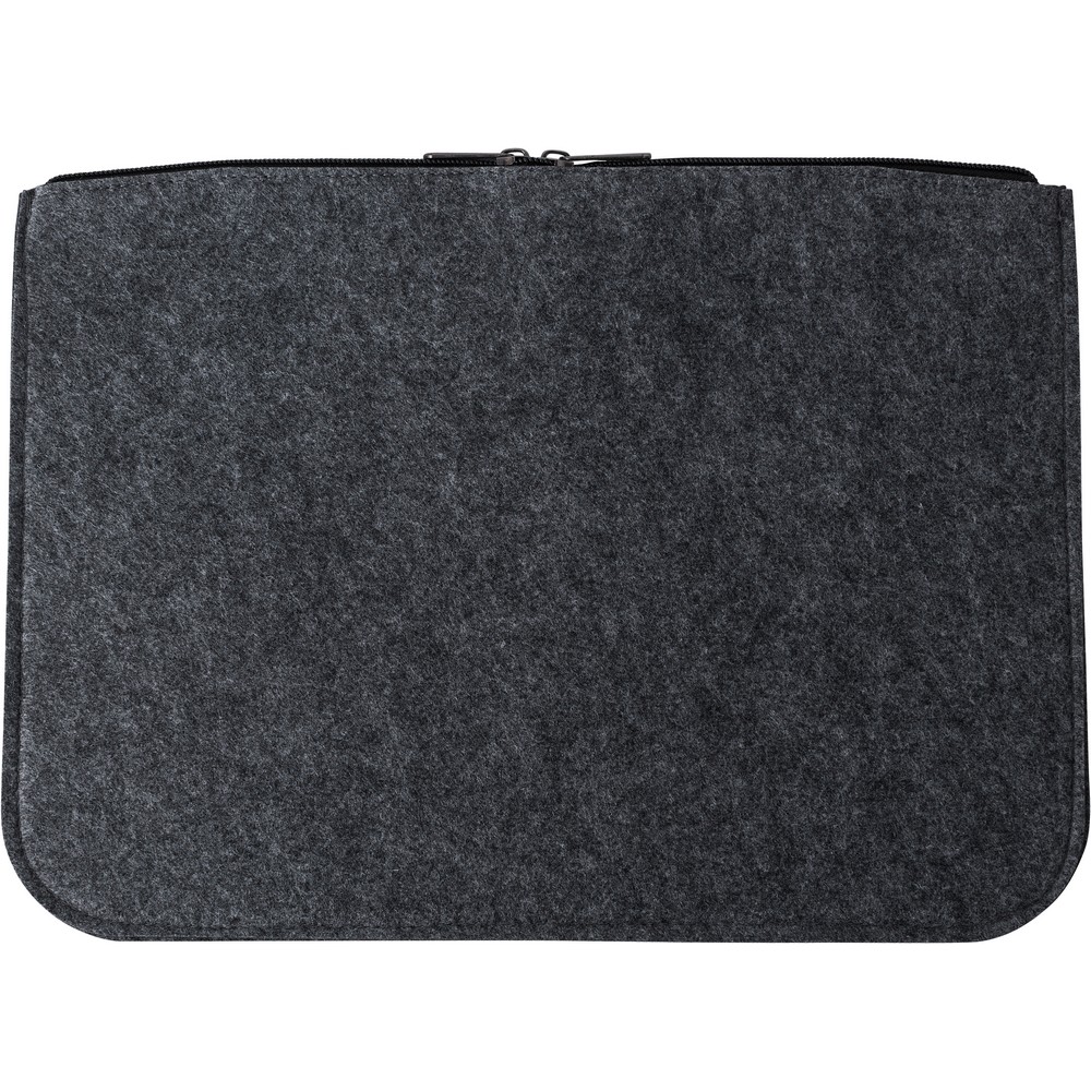 Dokumentenmappe aus RPET-Filz, 14"-Laptoptasche in Graphit, Ansicht 2