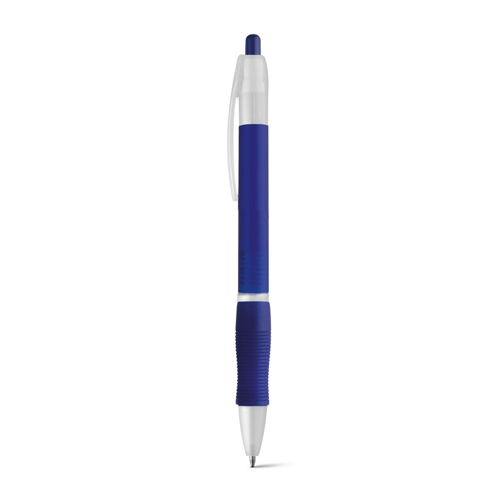 Kugelschreiber aus ABS mit Gummigriff | Slim Bk – Blau