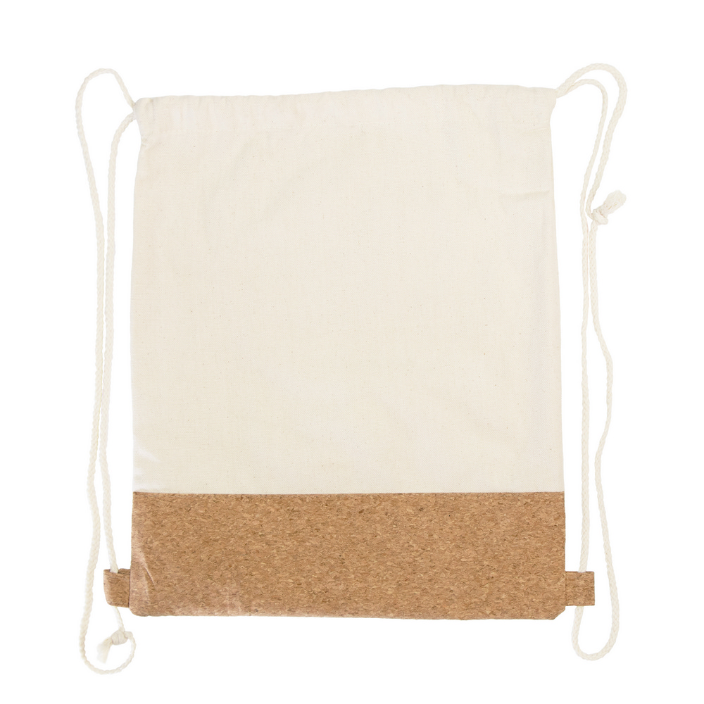 Beutel aus Baumwolle mit Kordel, Korkdetails | Rontay in Beige, Ansicht 5