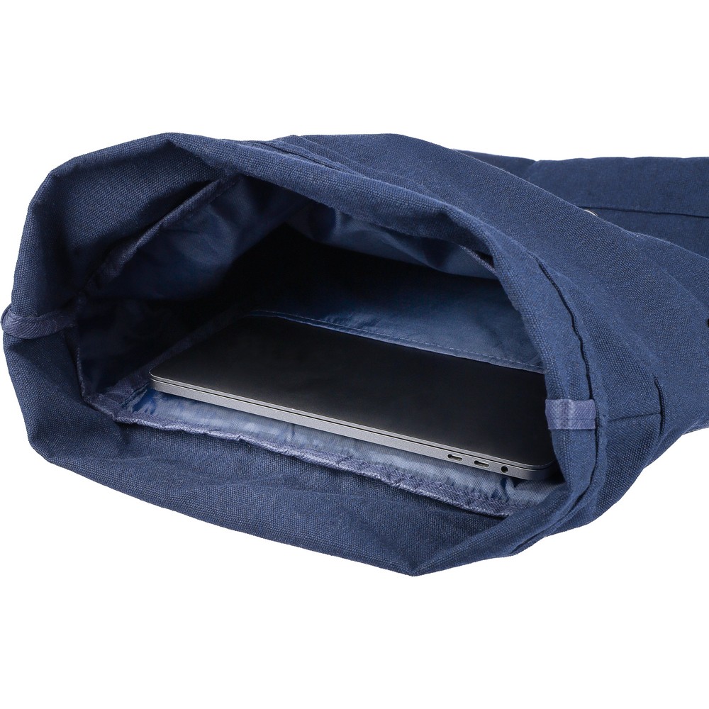 Aufrollbarer Rucksack in Blau, Ansicht 13