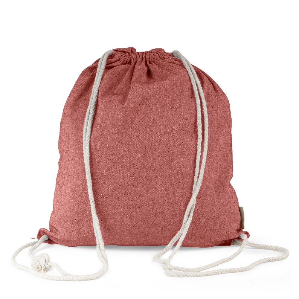 Baumwolltasche 2 in 1, Beutel mit Kordel, Einkaufstasche | Gondulfo in Rot, Ansicht 5