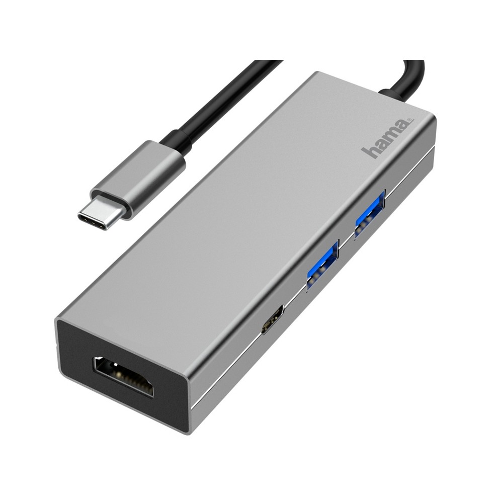 Hub USB, USB-C, HDMI Hama in Grau