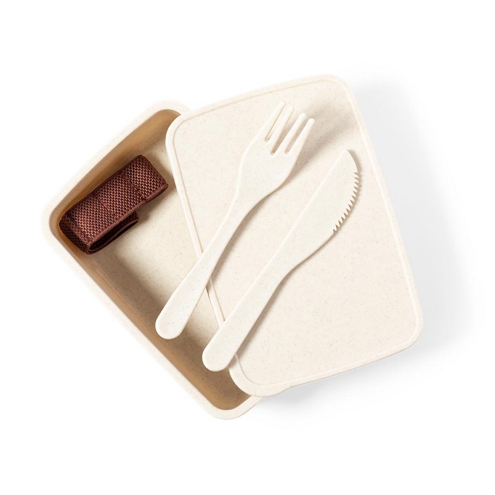 Lunchbox 700 ml, Besteck in Neutral, Ansicht 3