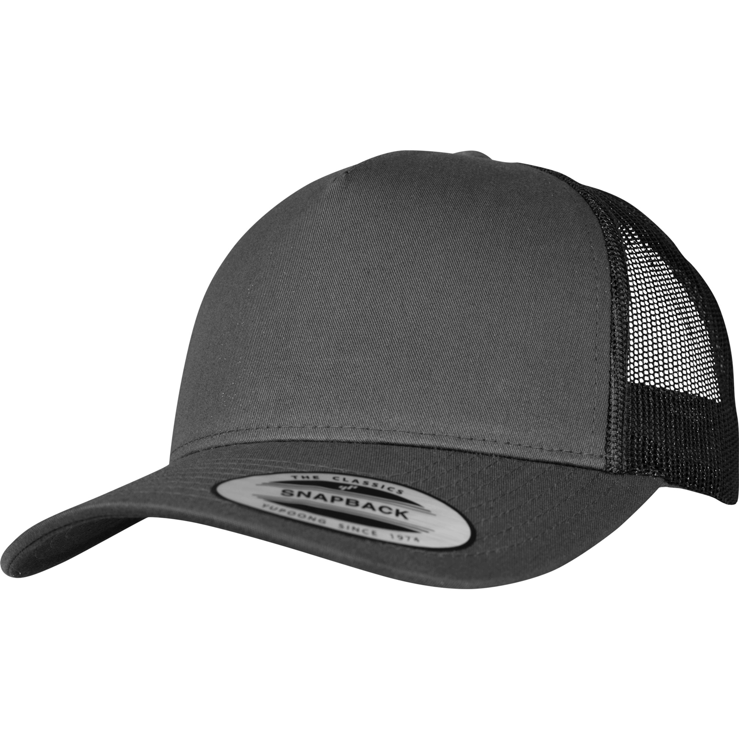 Flexfit 5-Panel Retro Trucker Cap in Charcoal