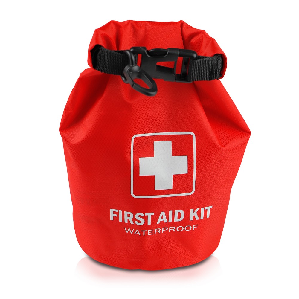 Air Gifts Erste-Hilfe-Set in wasserdichtem Koffer mit Karabiner, 48-tlg. | Ryan in Rot