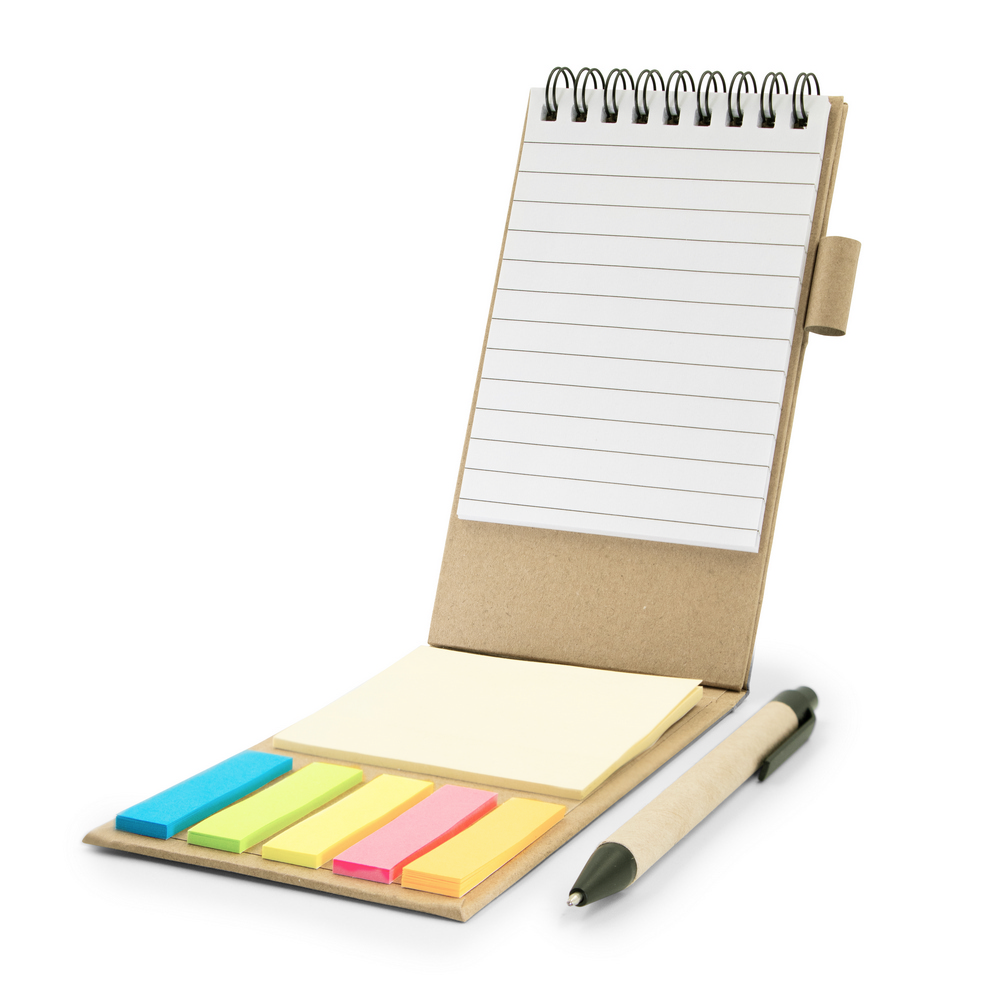 Notizenset, Notizblock, Stift, Haftnotizen | Madelyn in Neutral