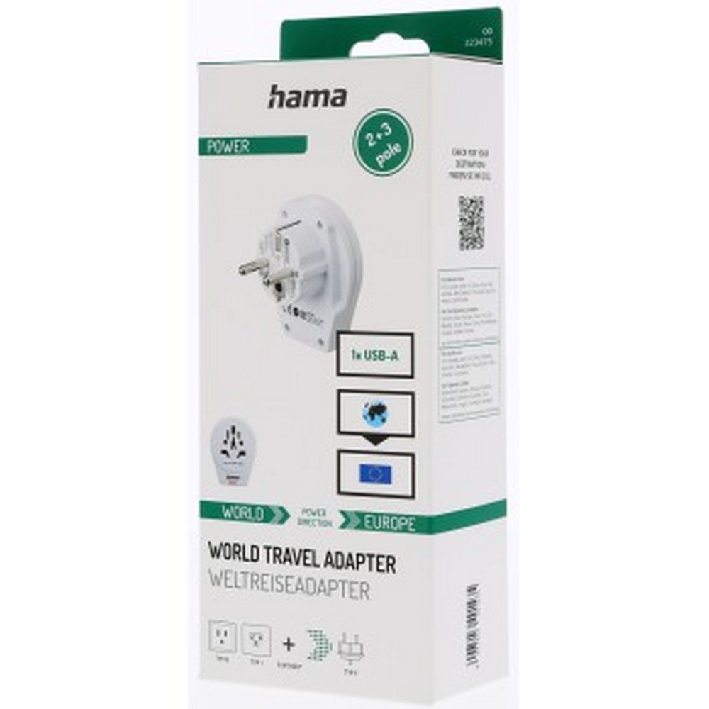 Reiseadapter Skross für Hama USB in Weiß, Ansicht 6