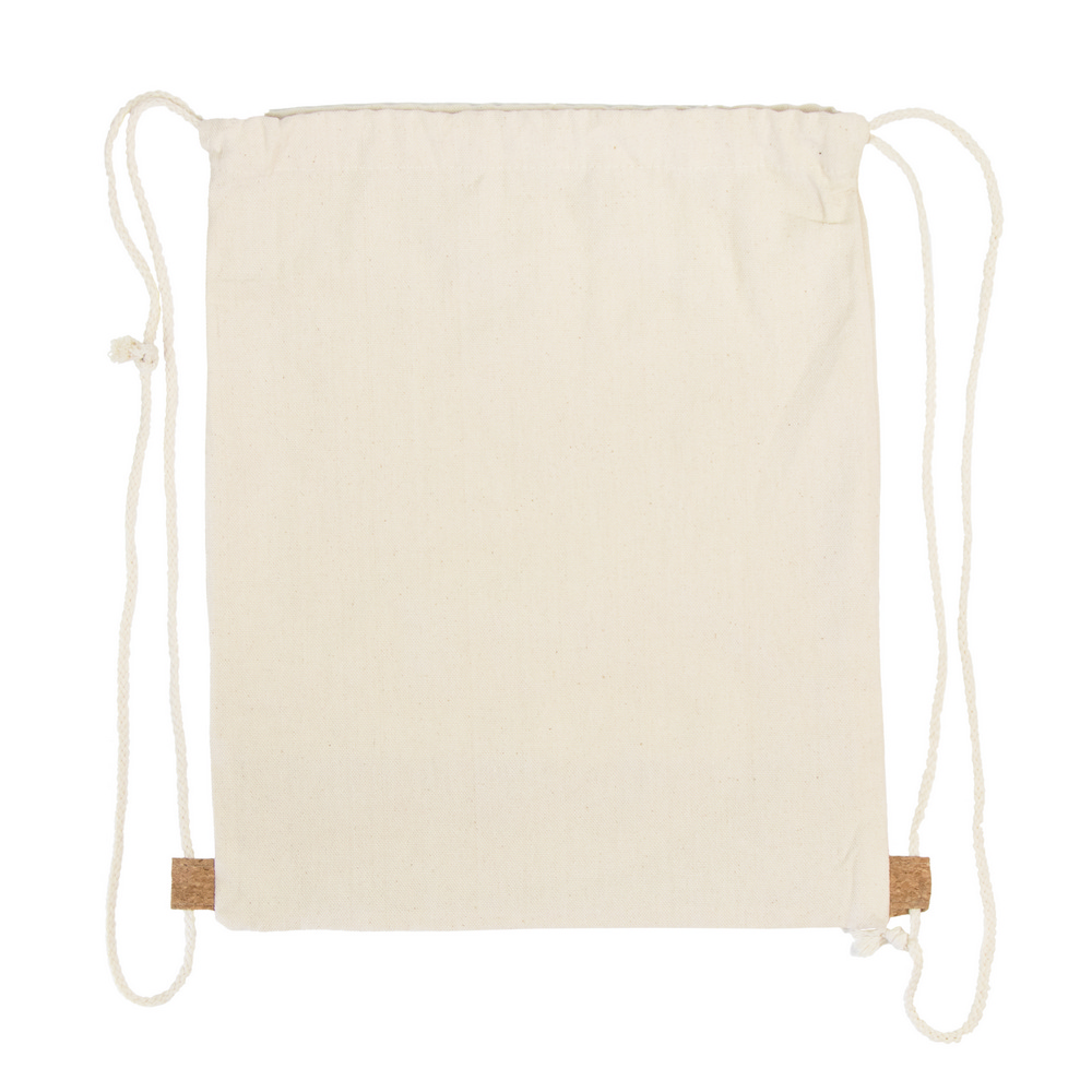 Beutel aus Baumwolle mit Kordel, Korkdetails | Rontay in Beige, Ansicht 6