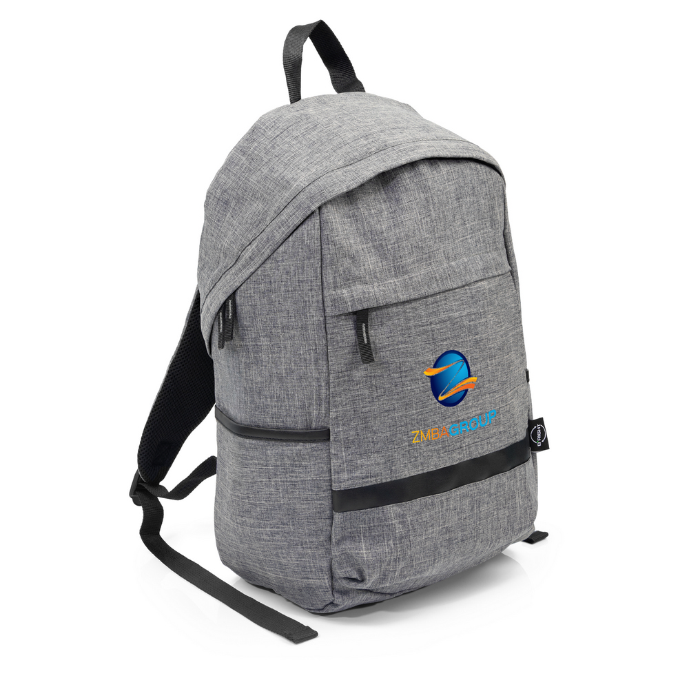 B'RIGHT Rucksack mit Fach für Laptop 15,6", aus RPET | Reggie in Grau
