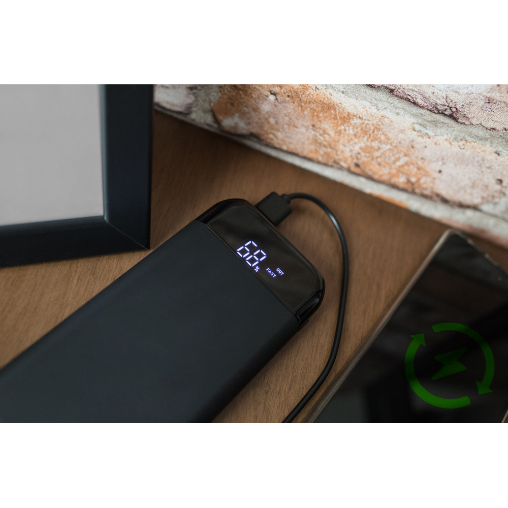 Exclusive Collection Powerbank 10 000 mAh, Wireless Ladegerät 5W-15W | Cory in Schwarz, Ansicht 9