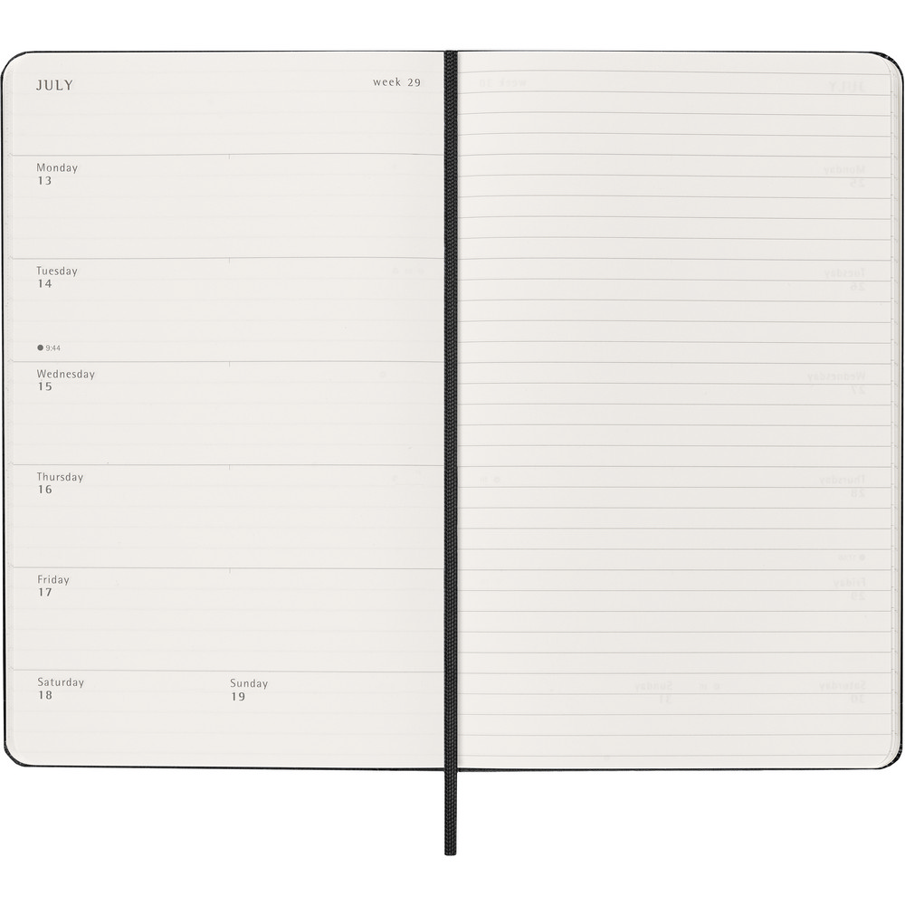 MOLESKINE Wochenkalender mit Notizbuch in Schwarz, Ansicht 6