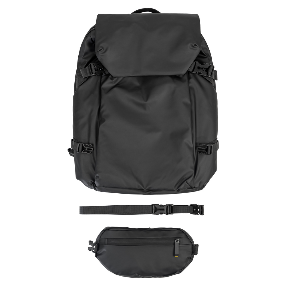 Laptop-Rucksack 15,6" Air Gifts 2 in 1, Gürteltasche | Chaundrise in Schwarz, Ansicht 12