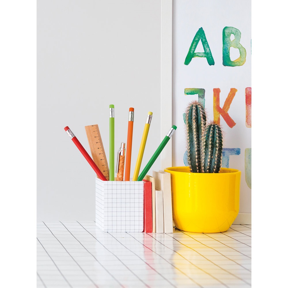 Graphitstift mit Radiergummi und Härtegrad HB | Ateneo – Schwarz, Ansicht 3
