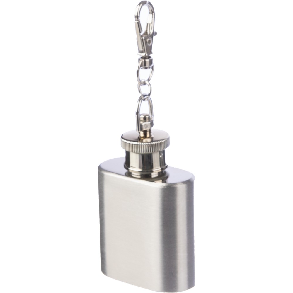 Flachmann 30 ml, Schlüsselanhänger in Silber