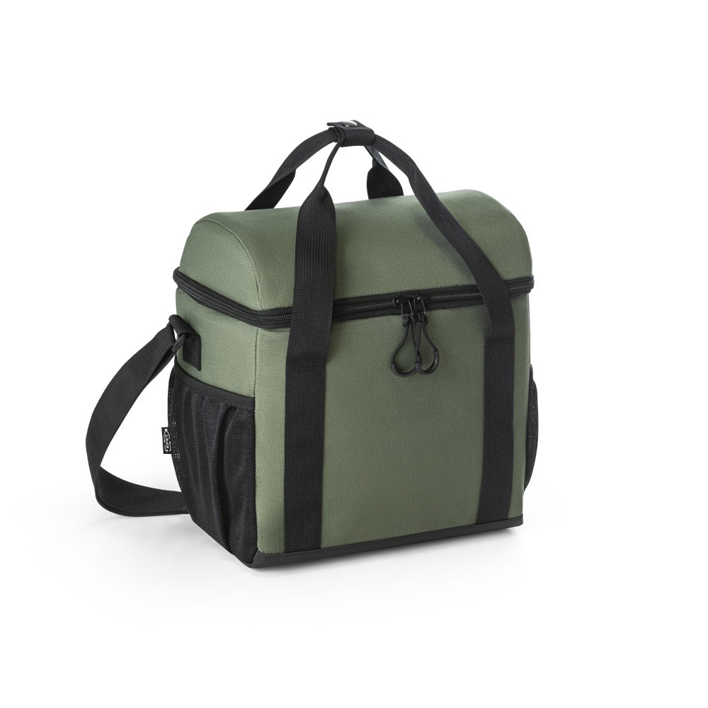 Gepolsterte Kühltasche aus recyceltem Polyester 600D Ripstop 11 L | Roma M – Dunkelgrün