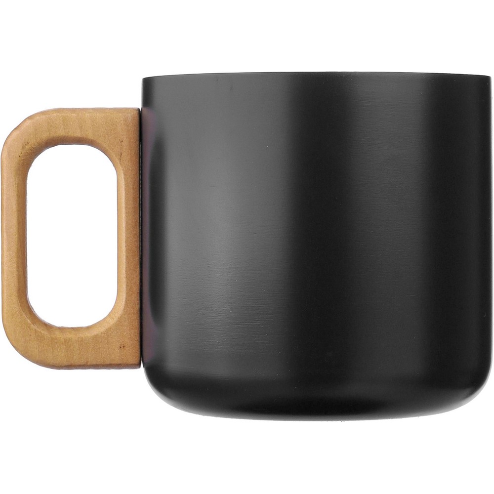 Becher 400 ml aus recyceltem Edelstahl in Schwarz, Ansicht 2