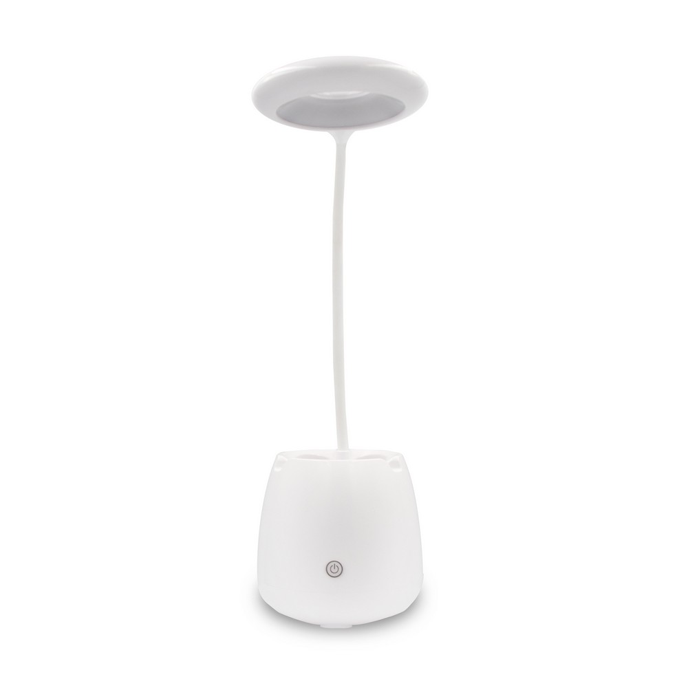 Schreibtischlampe, Wireless Lautsprecher 3W, Telefonständer, Halterung für Schreibutensilien | Asar in Weiß, Ansicht 9