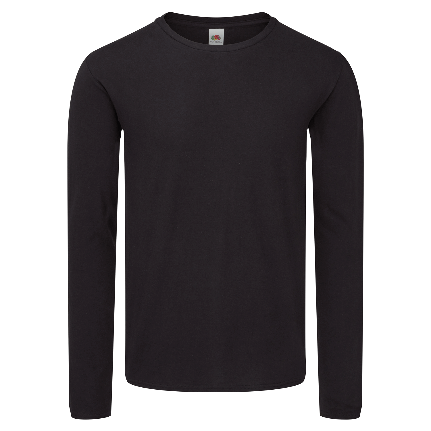 Fruit of the Loom Iconic 150 Classic Langarm T-Shirt in Schwarz
