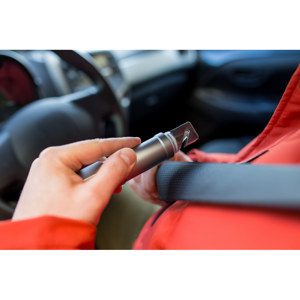 Notfalltaschenlampe, Sicherheitsgurtschneider, Sicherheitshammer | Malli in Graphit, Ansicht 2