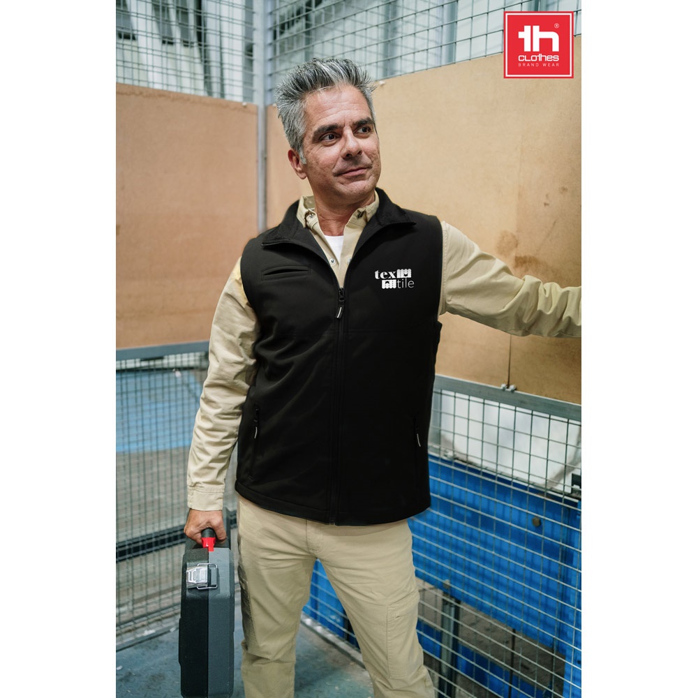 Unisex Softshell-Weste | THC Baku – Schwarz, Ansicht 5