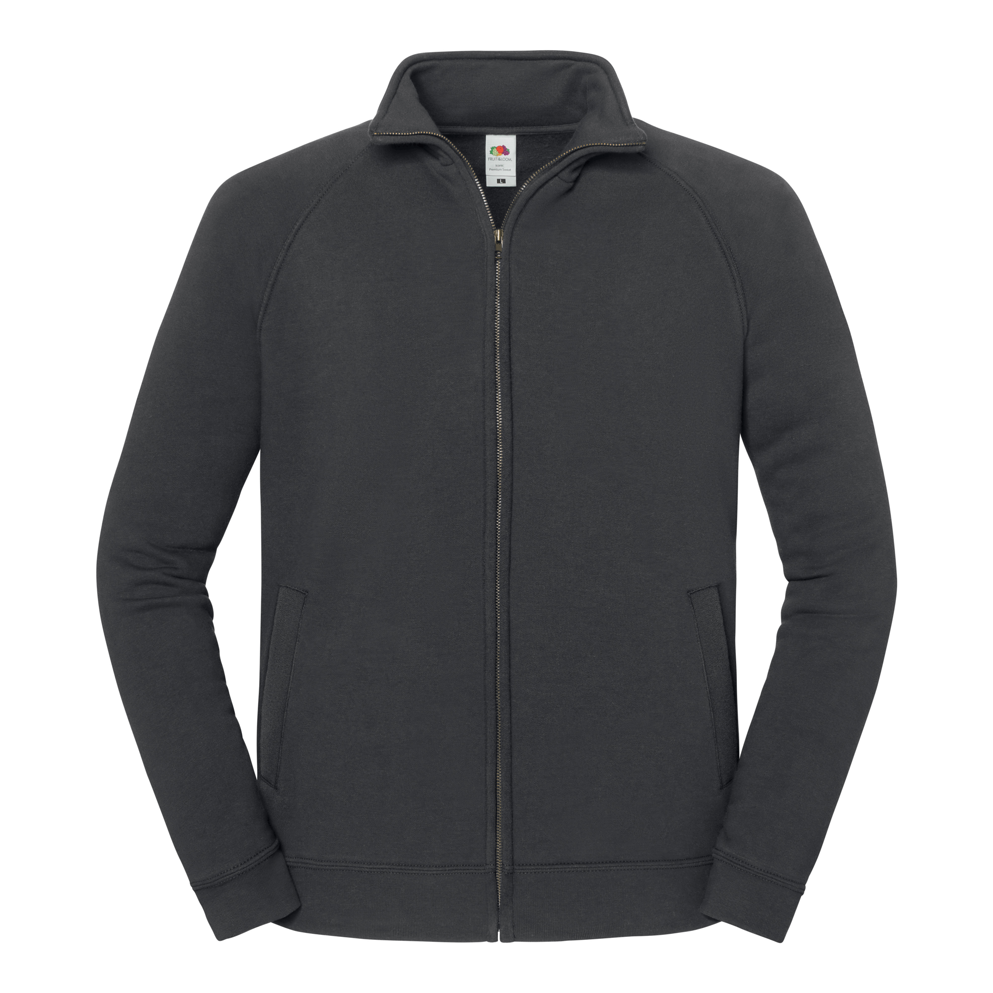 Fruit of the Loom Iconic Premium Sweatjacke in Graphit