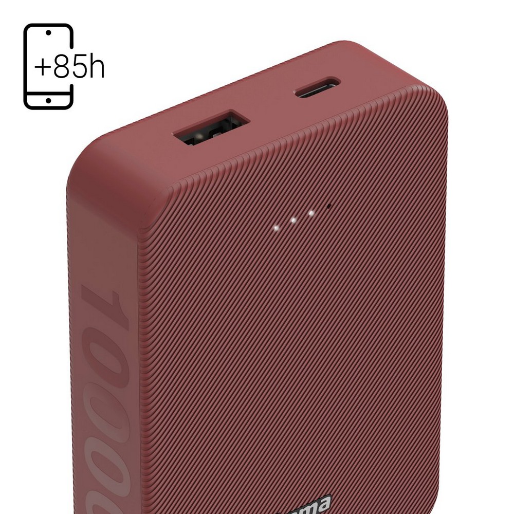 Powerbank 10000 mAh Hama Power Pack in Rot, Ansicht 7