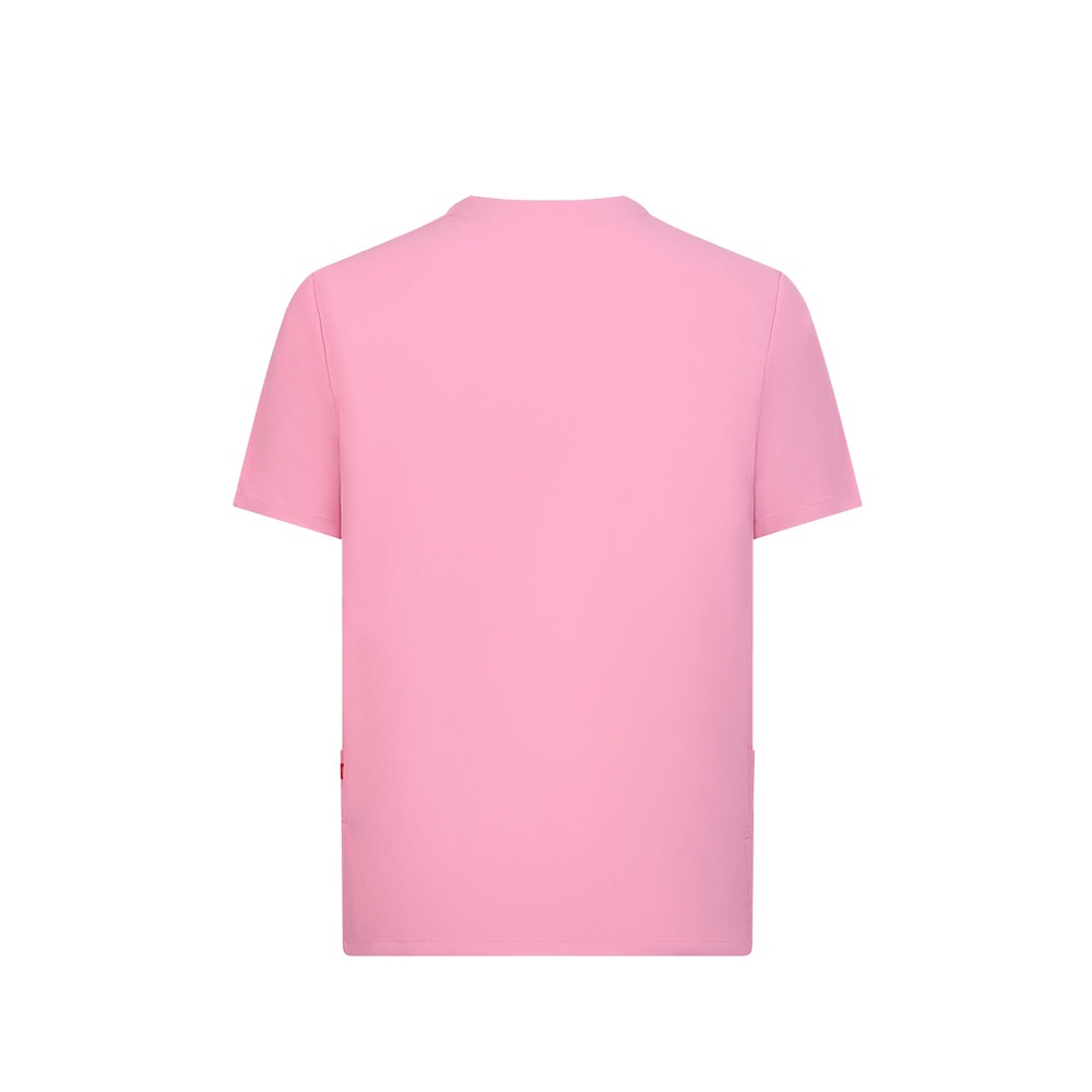 Kurzarm-Tunika (140 g/m²), aus 100 % Mikrofaser | VL Flora – Rosa, Ansicht 2