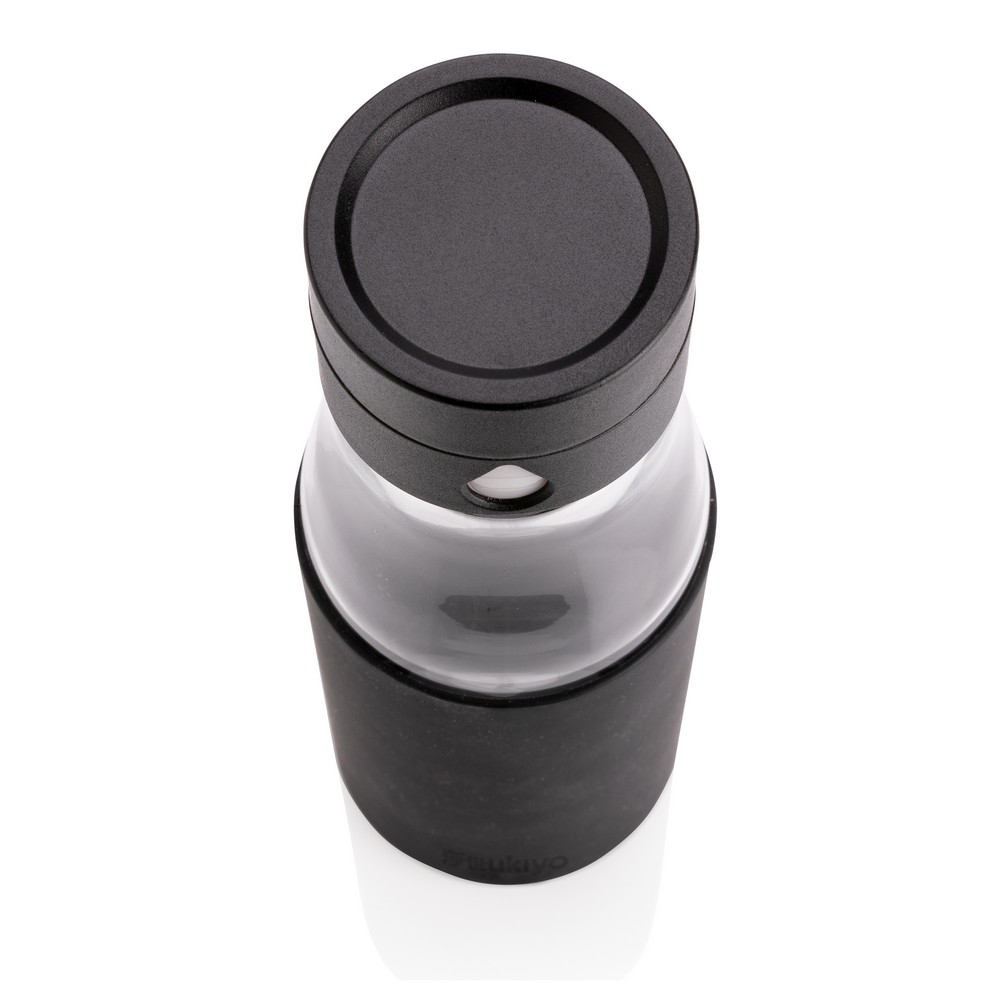 650 ml Ukiyo-Glasflasche, Überwachung der Menge des getrunkenen Wassers in Schwarz, Ansicht 4