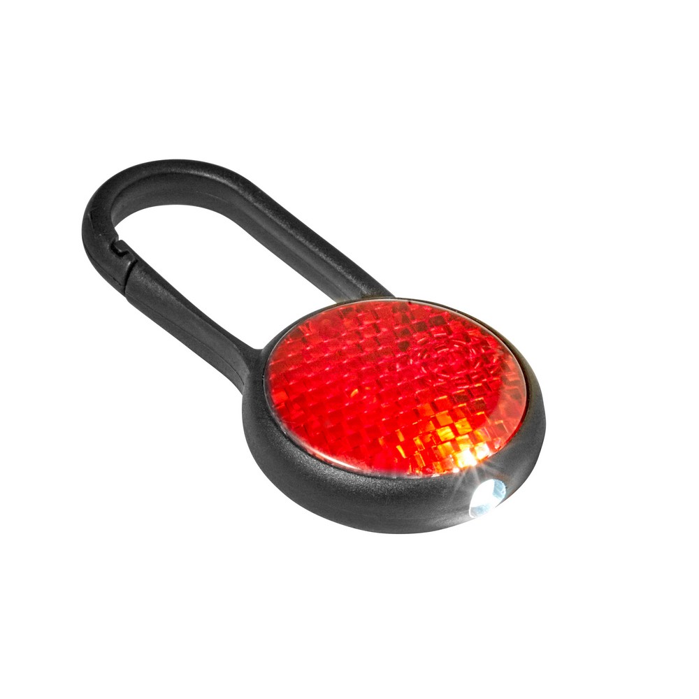 Sicherheitslicht mit Karabiner in Rot, Ansicht 2
