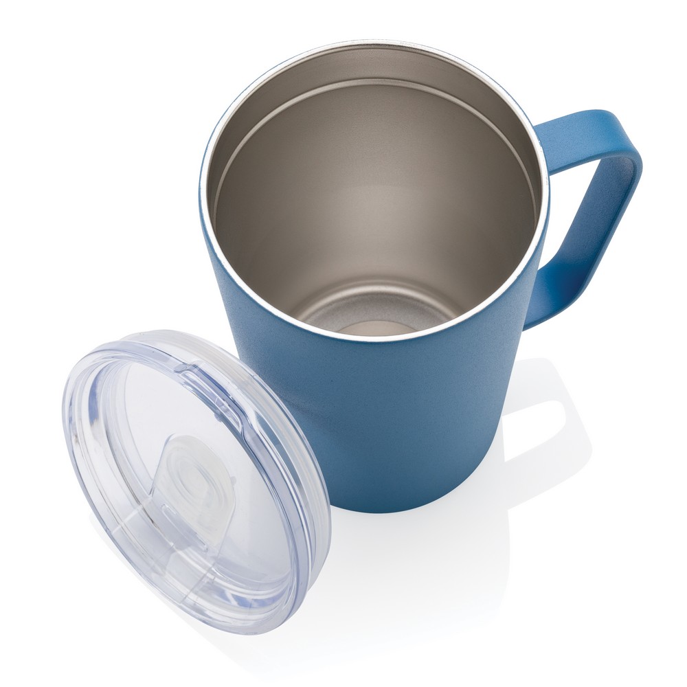 420 ml recycelter Edelstahl-Thermobecher in Blau, Ansicht 6