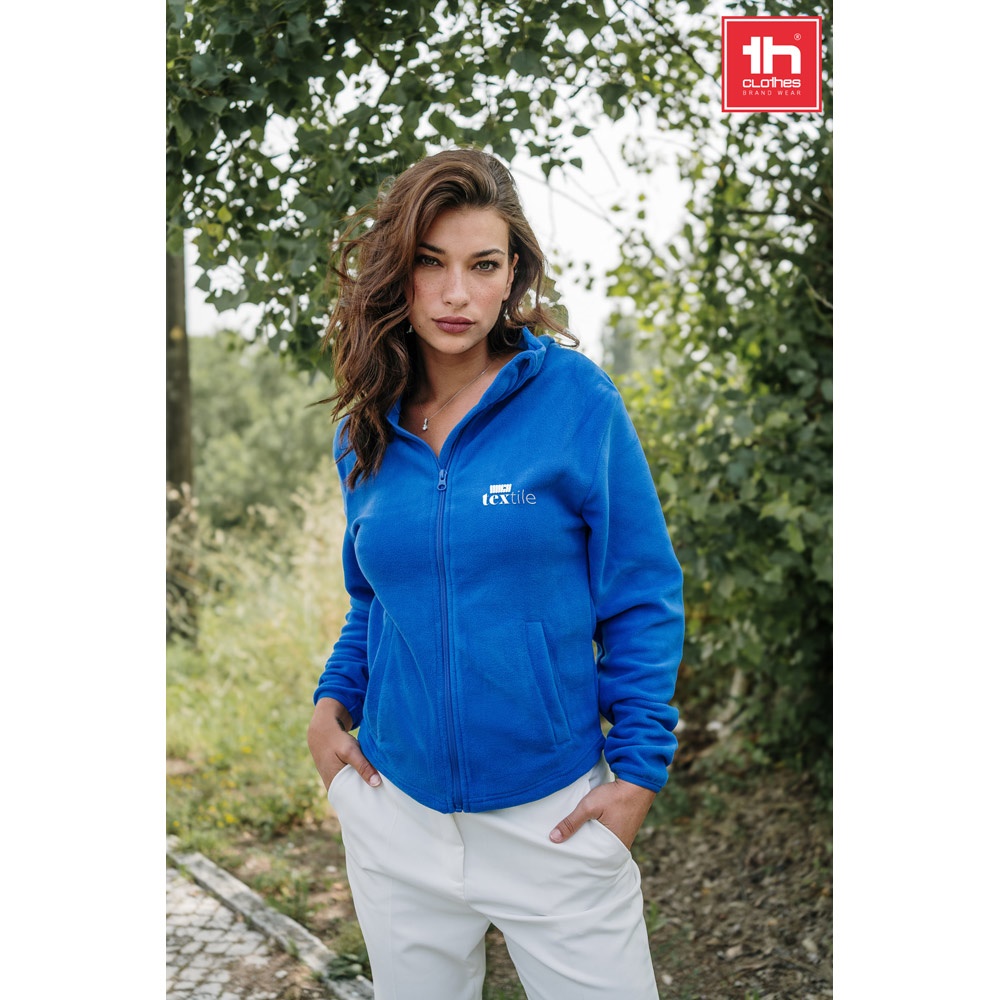 Polarfleecejacke aus Polyester mit Gürtel für Damen | THC Helsinki Women – Rosa, Ansicht 4