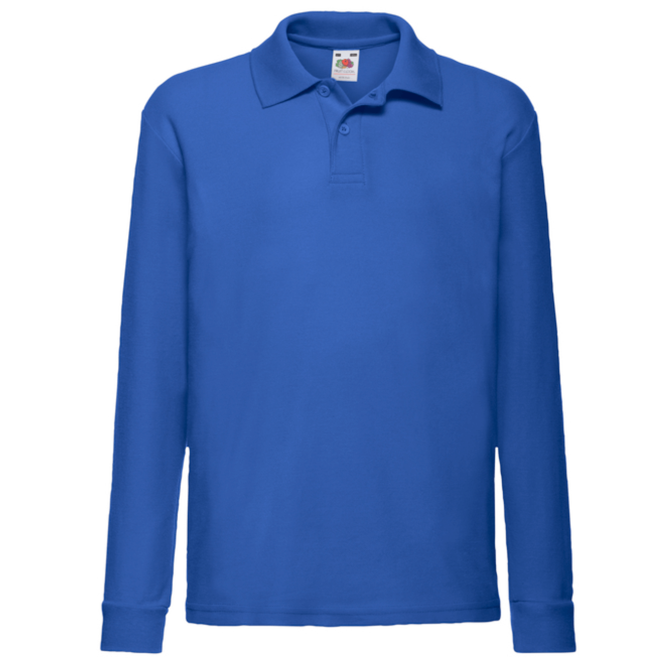 Fruit of the Loom Kinder Long Sleeve Polo in Royal