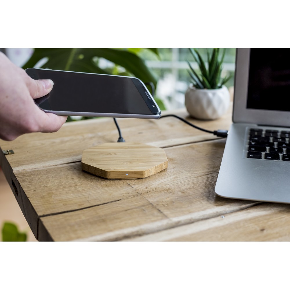 Bamboo Wireless Ladegerät 5W | Matilda in Neutral, Ansicht 3