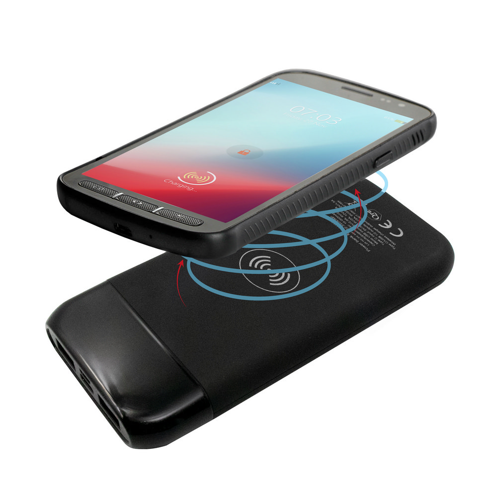 Exclusive Collection Powerbank 10 000 mAh, Wireless Ladegerät 5W-15W | Cory in Schwarz, Ansicht 3
