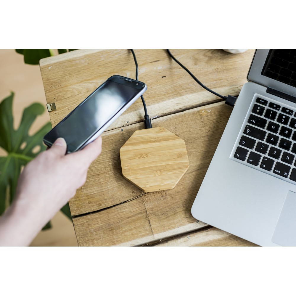 Bamboo Wireless Ladegerät 5W | Matilda in Neutral, Ansicht 2