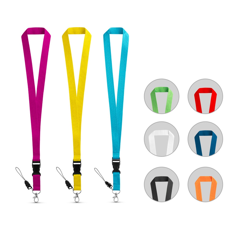 Lanyard aus Polyester | Anquetil – Schwarz, Ansicht 2